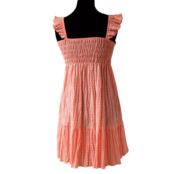 Peach Ruffled Strap Sundress - Picture 3 of 4